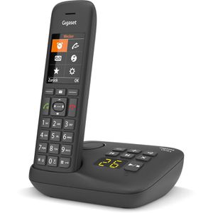 Gigaset Telefon C575A, schwarz, schnurlos, mit Anrufbeantworter