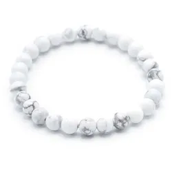 Gemstone Manifestation Bracelet - White Jasper - Peace