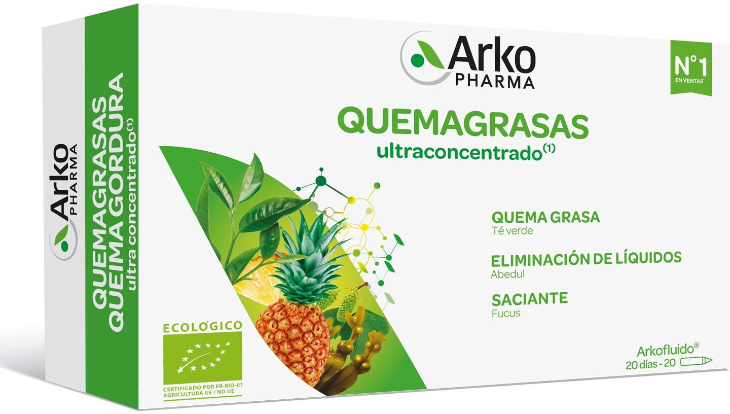 Arkopharma Arkofluido Quemagrasas Ultraconcentrado 20 ampollas