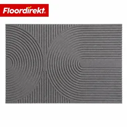 Floordirekt Schmutzfangmatte   Circa   Grau Wellen