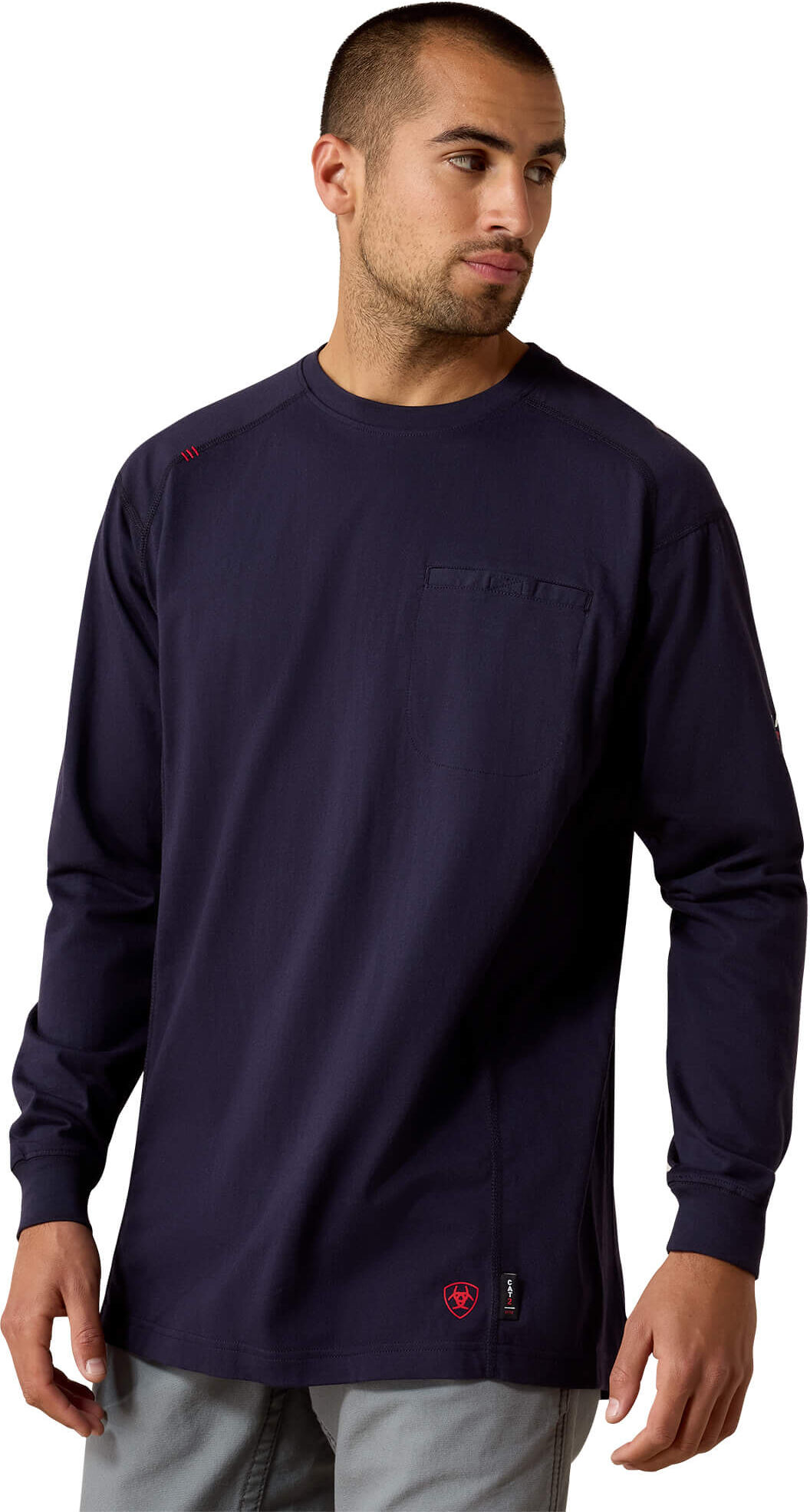 Men's Flame-Resistant Air Crew T-Shirt in Navy, Size: 2XL-T by Ariat
