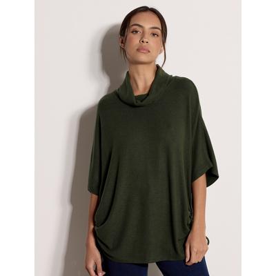 Fledermausshirt APRICOT "Oversize-Oberteil", Damen, Gr. L, grün, Strick, , Modisch, normal normal, Rollkragen, Fledermausärmel, Shirts Fledermausshirt