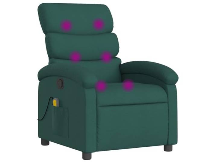 vidaXL Massagesessel Dunkelgrün Stoff
