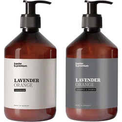 1L basler Lavender Orange Hair & Body Set (Handwash 500ml + Shampoo & Shower 500ml)