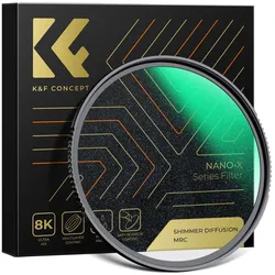K&F Concept 58MM Microlight Mirror,shimmer diffusion, Anti-scratch Glimmer Glass Green Film (Nano-X Series) (58 mm, UV-Filter), Objektivfilter, Grün