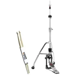 Pearl H-2050 Eliminator HiHat Stativ mit Sticks, Schlagzeug Zubehör, Silber