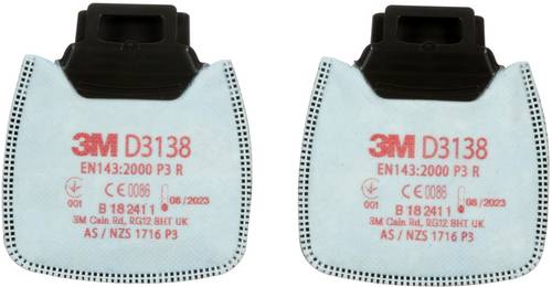 3M D3138 Secure Click P3 R mit Aktivkohle Partikelfilter 2St.