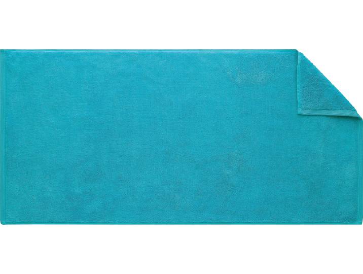 Handtücher EGERIA Elegant , blau (capri), B:50cm L:100cm, Walkfrottier, Obermaterial: 100% Baumwolle, Handtücher, Handtücher, Uni Programm mit Webkante, reine Baumwolle