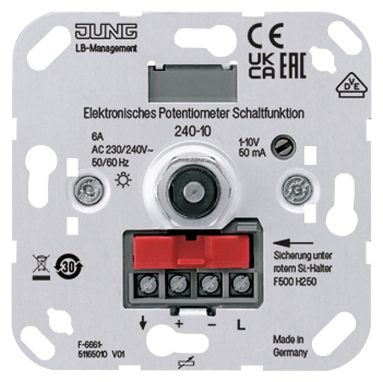 Jung JG UP Potentiometer 240-10 met elektronische schakelfunctie