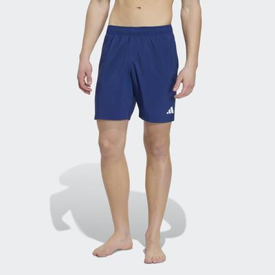 Badeshorts ADIDAS PERFORMANCE "ESS SH 8IN", Herren, Gr. M, N-Gr, blau (dkblau), Obermaterial: 100% Polyester, Badehosen Badeshorts, sportliche Badeshorts, für Erwachsene