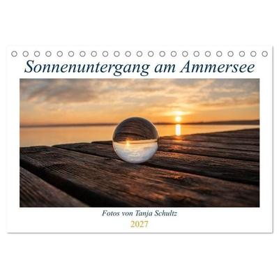 Sonnenuntergang am Ammersee (Tischkalender 2027 DIN A5 quer), CALVENDO Monatskalender