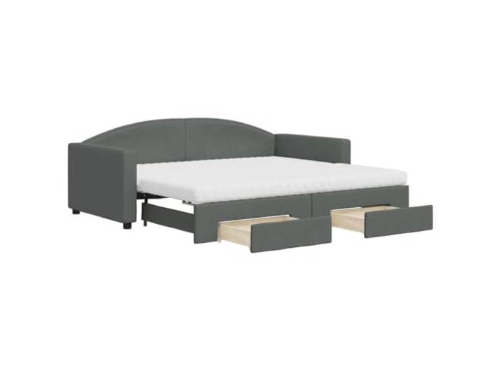 PUGYNBK Bettsofa, 2-in-1, 90 x 190 cm Doppelt mit Aufbewahrung, Schubladen mit Rollen, Schaumstoffmatratzen, Holz- und Metallrahmen