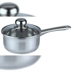 aro Stielkasserolle mit Deckel, Edelstahl, Ø 16 cm, 1.5 L, Induktion, ofenfest
