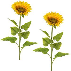 Creativ-green Kunstblume Sonnenblume XL, gelb, Höhe 110 cm, 2 Stück