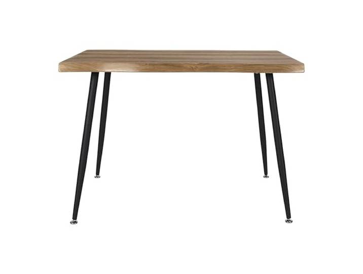 HOME DECO FACTORY Esstisch MDF-Holz und Eisen Elegant Schwarz MDF und Eisen, Esstisch, elegantes Design, Esszimmer oder Wohnzimmer, 110x75x75 cm, Schwarz und Holz