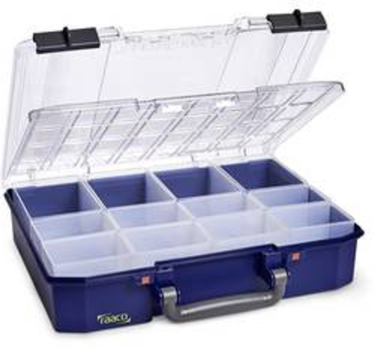 Raaco CarryLite 80 4x8-12 DLU Assortimentskoffer met 12 uitneembare bakjes