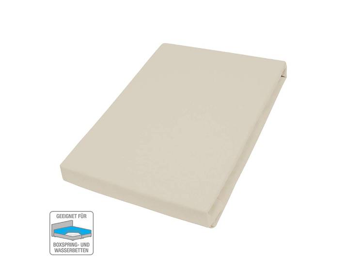 Drap-housse jersey et élasthanne Pillac 180 x 200cm Beige/Cachemire