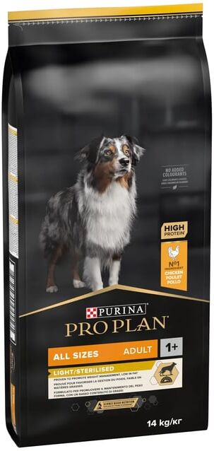Pro Plan Cão Adulto Todos os Tamanhos Light Sterilised Frango 14 Kg