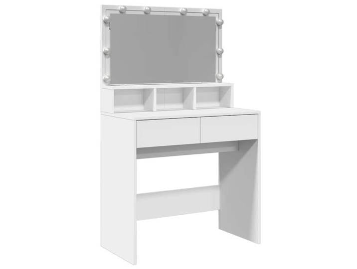 En solde  Table de Beauté moderne Coiffeuse pour femmes avec LED blanc 80x41x134 5 cm A316