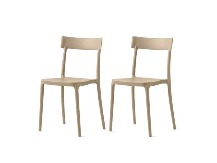 Connubia, 2 Stühle Argo aus Polypropylen Nussbaum matt
