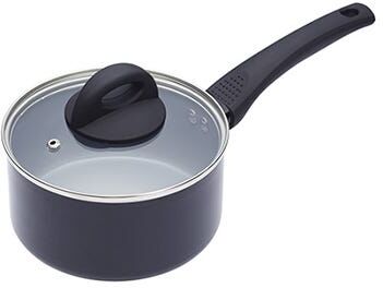 MasterClass Ceramic Coated 16cm Saucepan with Lid
