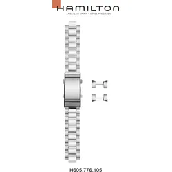 Hamilton - Khaki Navy Band-set Edelstahl H695.776.105 - silber