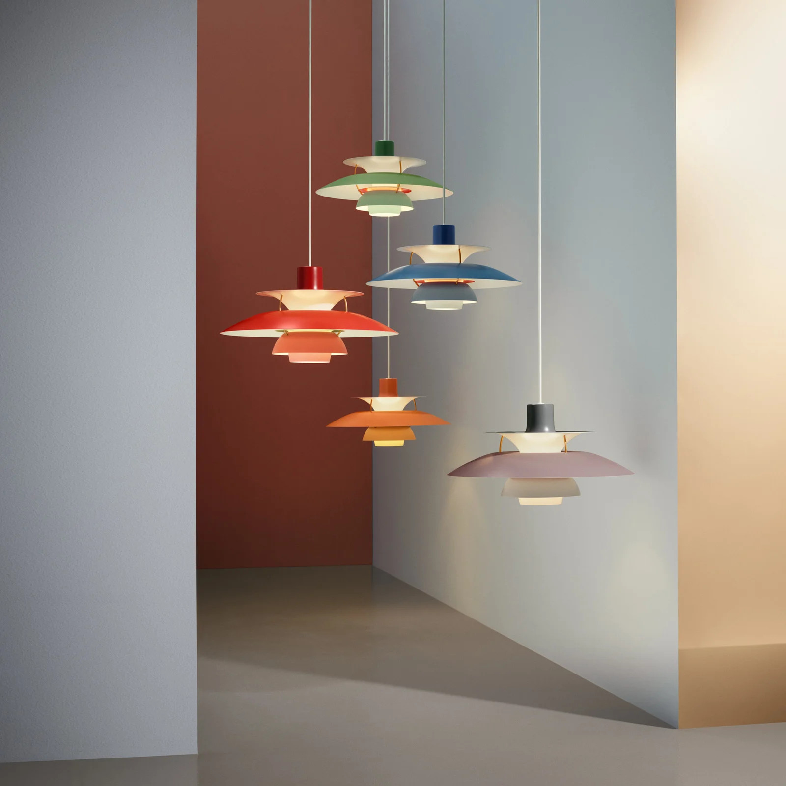 Louis Poulsen PH 5 hanglamp Rood