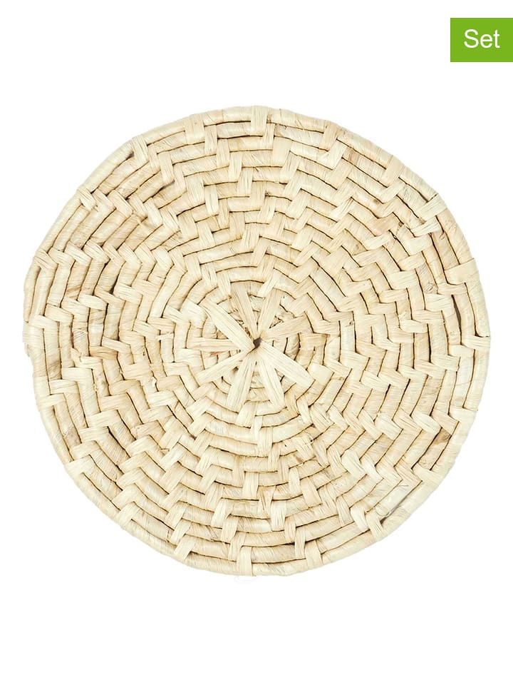 every ware 4er-Set: Tischsets in Natur - Ø 34 cm - onesize