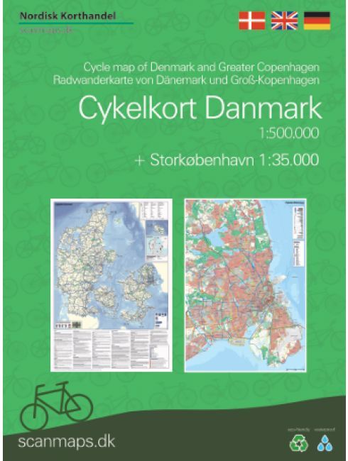 Carte cycliste - Danemark & Copenhague   Scanmaps