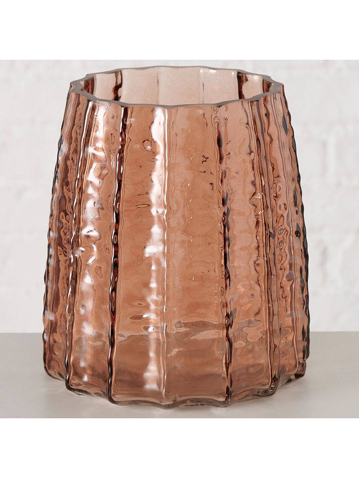 Boltze Windlicht "Pernilla" in Hellbraun - (H)16 cm - onesize