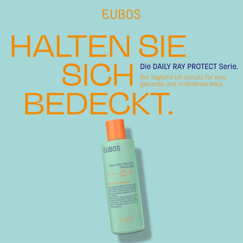 Eubos Daily Ray Protect Face Care double Cleanser 200 ml Milch