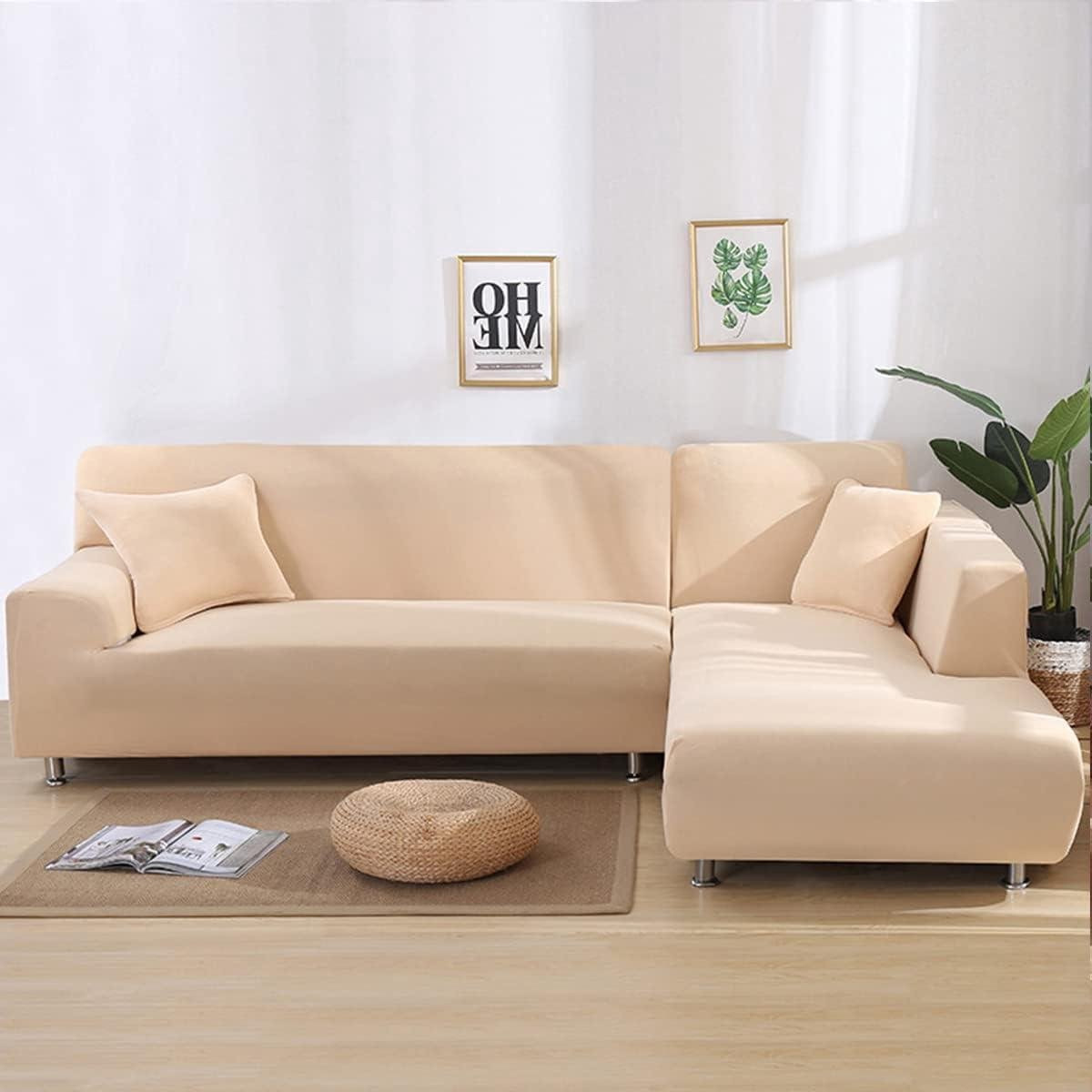 Super elastische sofa hoes voor bankbescherming - Geel - 90-300 cm