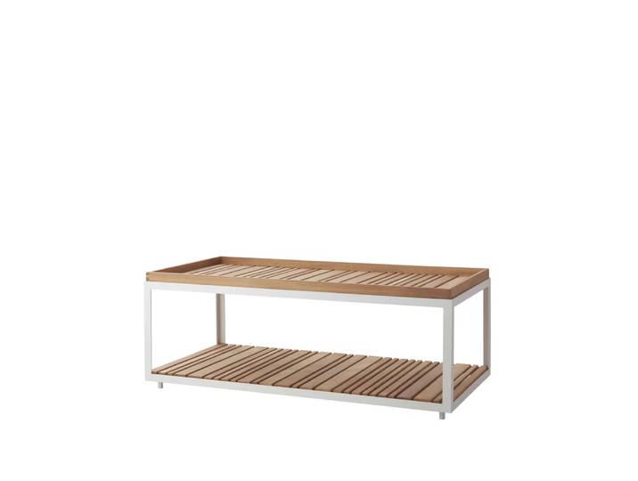 Cane-line Level Couchtisch Teak 62x122 cm White