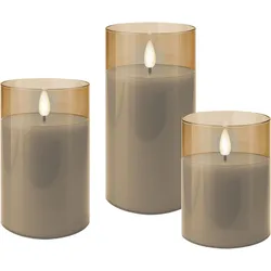 goobay LED-Wachskerzen, gold