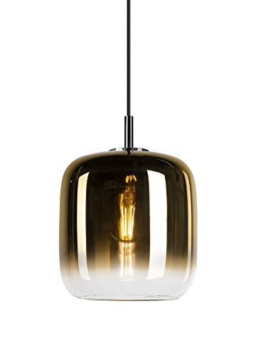 SLV Pantilo 20 hanglamp goud/messing met glazen kap en E27 fitting, Diameter: 20 cm