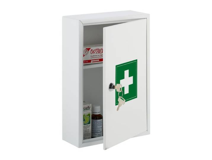 Relaxdays Abschließbarer Medizinschrank