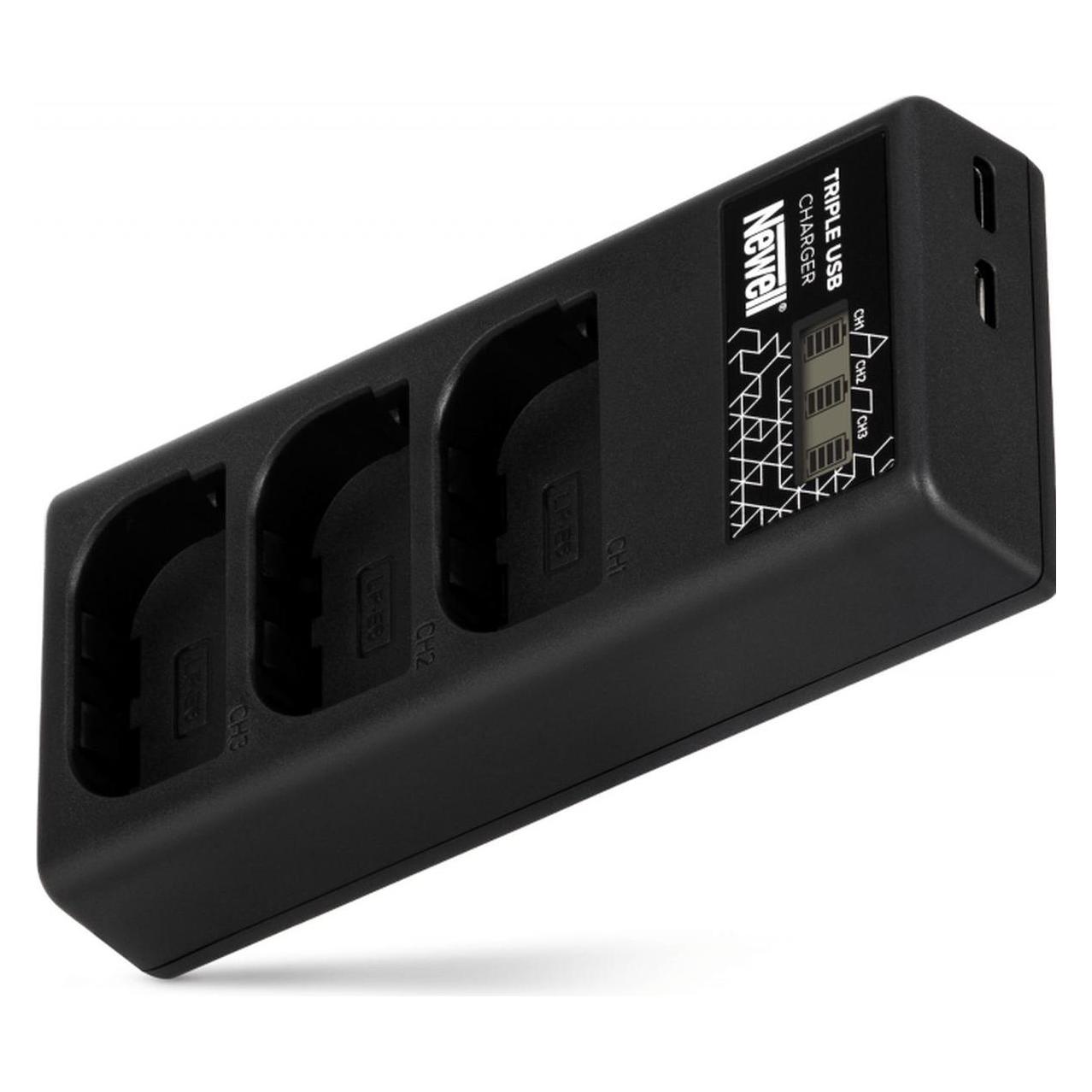 Eneride Ładowarka do aparatu Ładowarka trzykanałowa Newell CD-USB-C do akumulatorów LP-E6 do Canon (Kamera Akku Ladegerät) (OTHER)