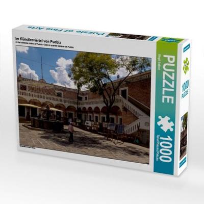 CALVENDO Puzzle Im Künstlerviertel von Puebla | 1000 Teile Lege-Größe 64 × 48 cm Foto-Puzzle für glückliche Stunden