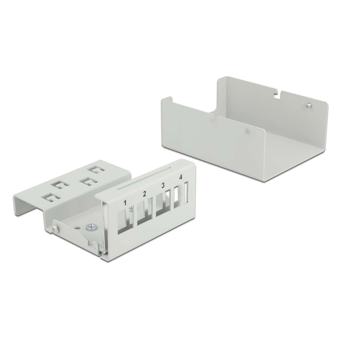 Delock Keystone Patchpanel 4 Port grau (43407)