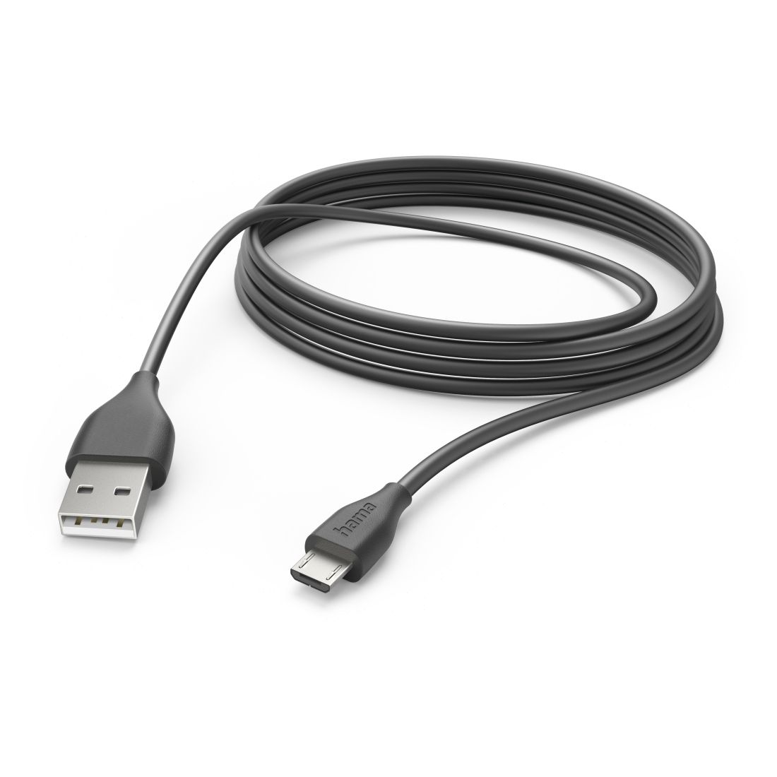 Hama 480 Mbit/s Stecker USB A auf Micro-USB B 3 m 201588 (Schwarz) 00201588