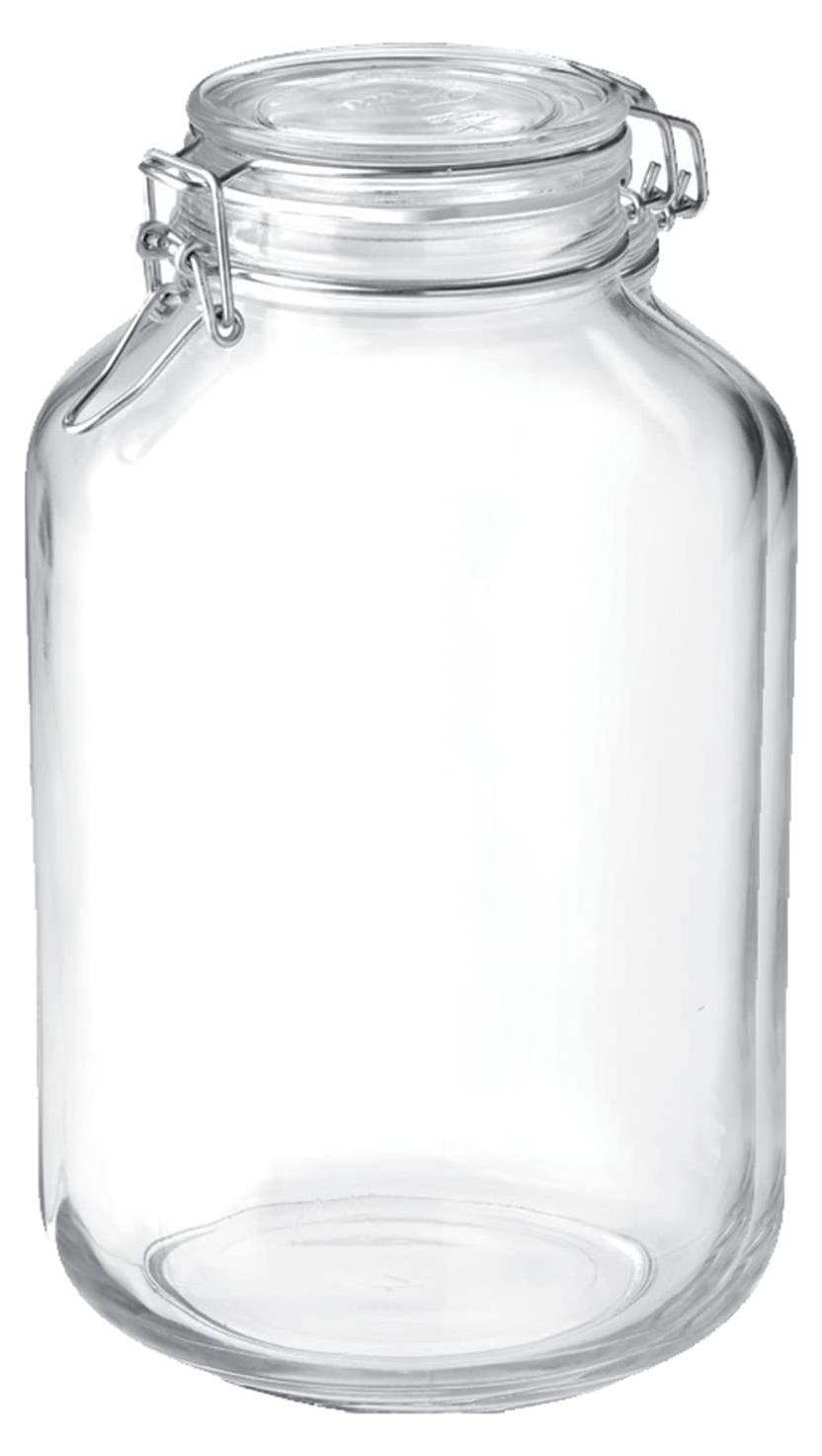 Dripio Fido luchtdichte ronde voorraadpot van glas, 4 liter