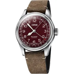 Oris Big Crown Pointer Date 40mm Automatik Lederarmband Rot Herrenuhr 01 754 7741 4068-07 5 20 50
