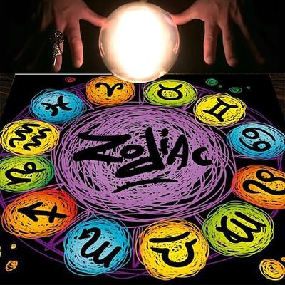 Tarot-Tischdecke für Spiele, Altardecke, Hexerei-Astrologie-Dekor, Orakelkarten-Unterlage, Tarot-Matte, Hexer-Dekor, Partygeschenke, Party-Geschenk-Dekor, Partyzubehör, magische Kunst, Wahrsagerei