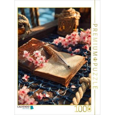 CALVENDO Puzzle Frühlingslicht trifft auf die Karte verlorener Wege | 1000 Teile Lege-Größe 64x48cm Foto-Puzzle für glückliche Stunden