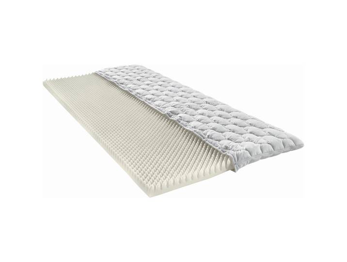 FAN Topper, Weiss, Textil, 200x200 cm, Textiles Vertrauen - Oeko-Tex®, Bezug abnehmbar/waschbar, für Hausstauballergiker geeignet, bessere Druckentlastung durch Noppenstruktur, Schlafzimmer, Matratzen, Topper