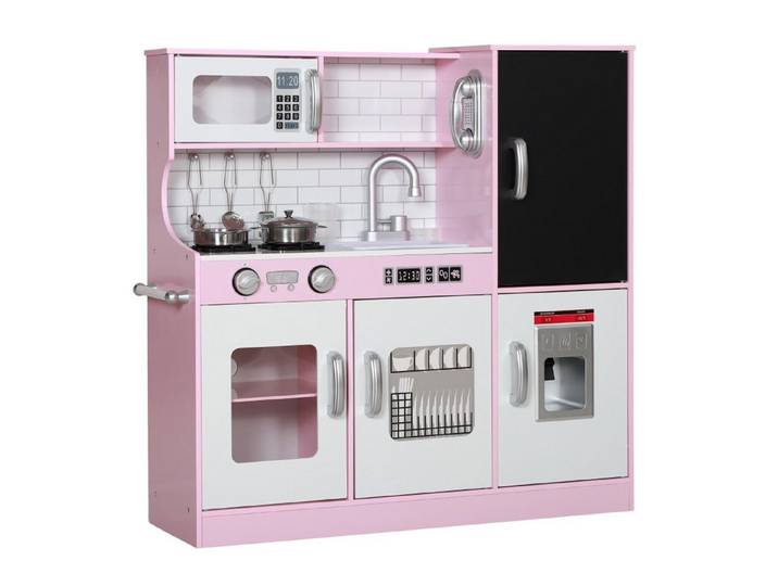 FELIXLEO Spielküche Spielküchen Set Töpfen Tafel Telefon Eismaschine Herd 83 8 x 26 x 81