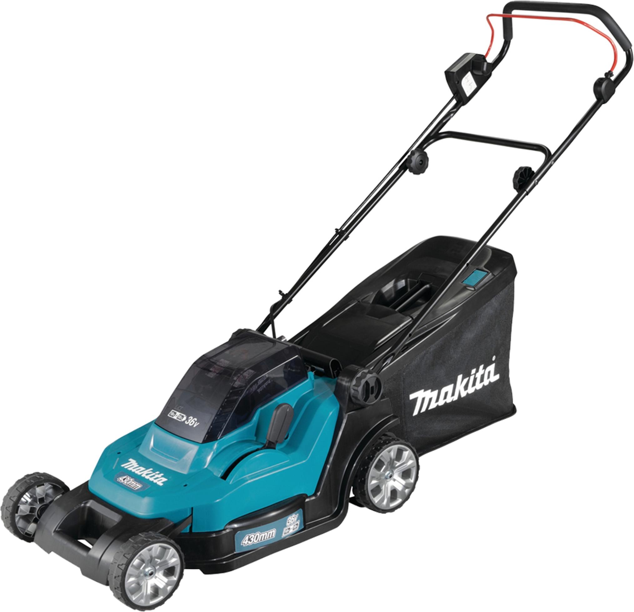 Makita Akku-Rasenmäher DLM432CT2 (2x5.0Ah) Mulchfunktion Doppelladegerät