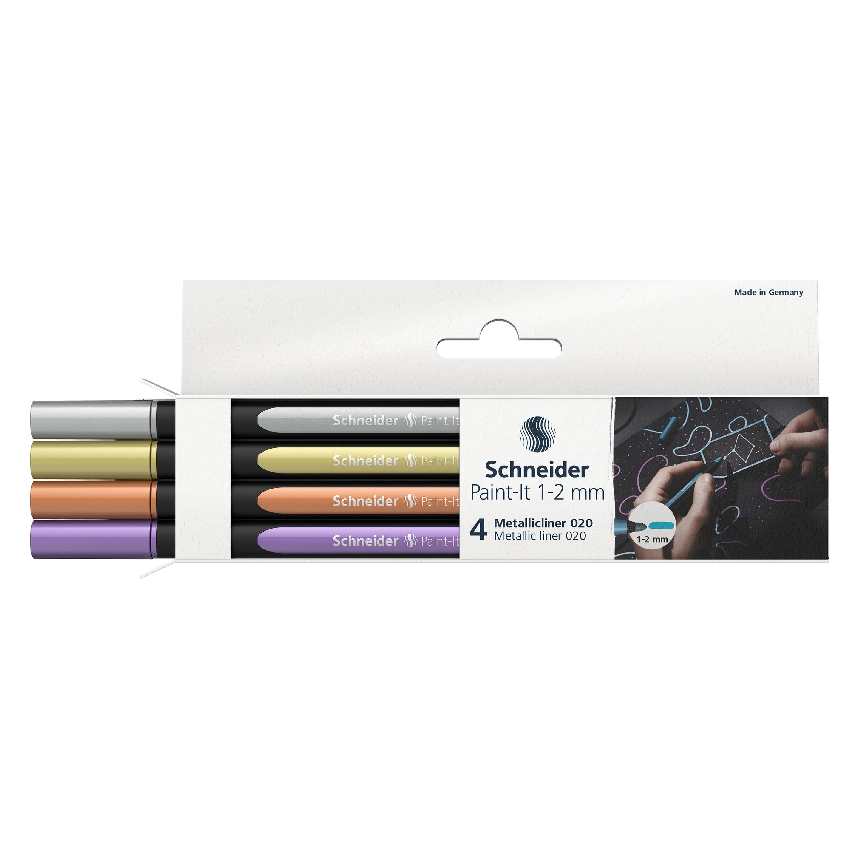 Schneider Metallicliner Paint-It 020 1-2mm 4er Etui (4x) (ML02011501)