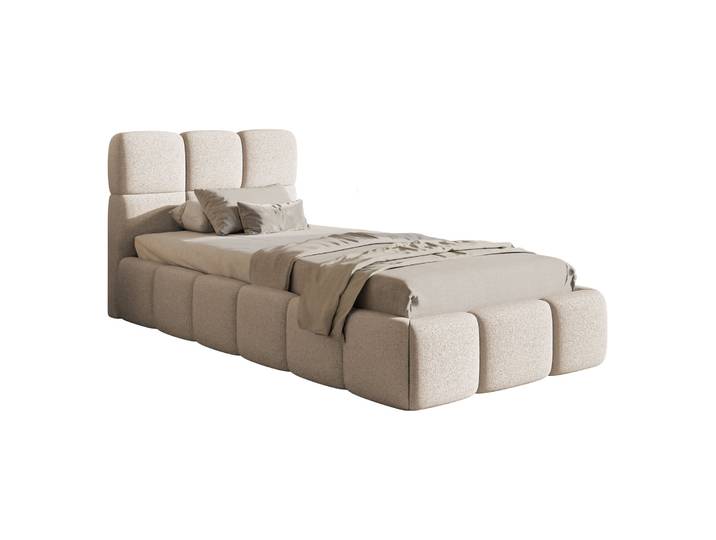 Polsterbett 90x200 cm Cloudy hellbeige Chenille hydrophob