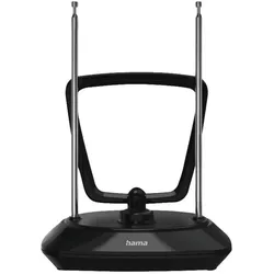 Hama Classic (Zimmerantenne, 35 dB, DAB/ DAB+, DVB-T / -T2, UKW / MW / LW), SAT Spiegel + SAT Antennen, Schwarz